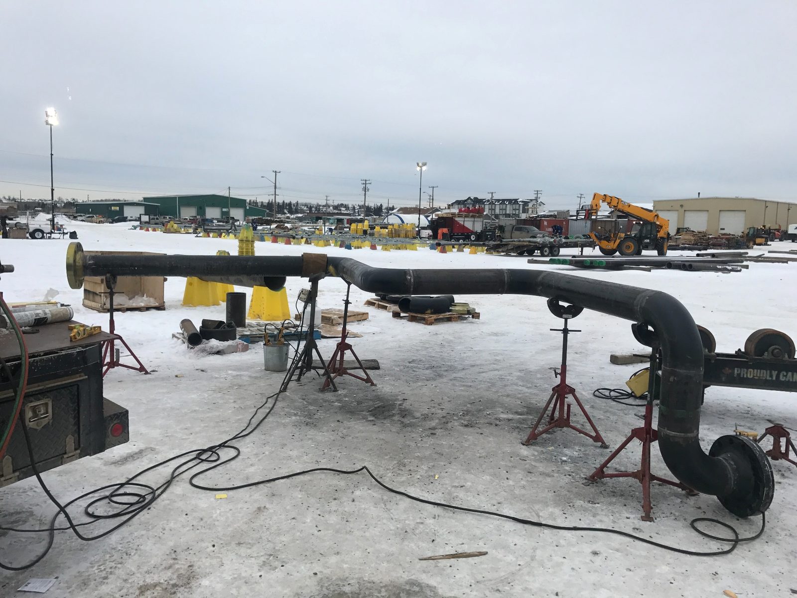 Pipe spool fabrication in field