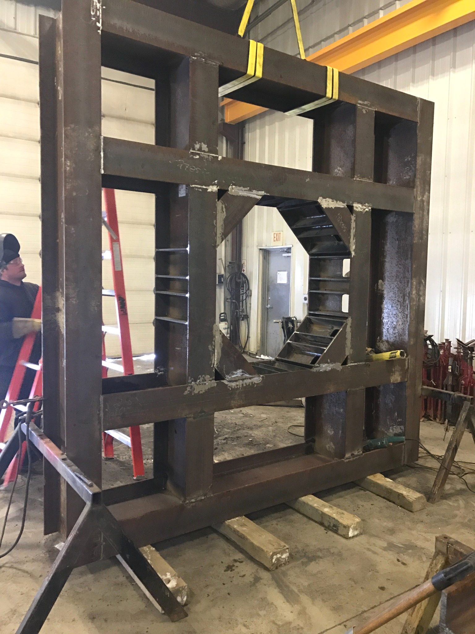 Heavy steel fabrication frame